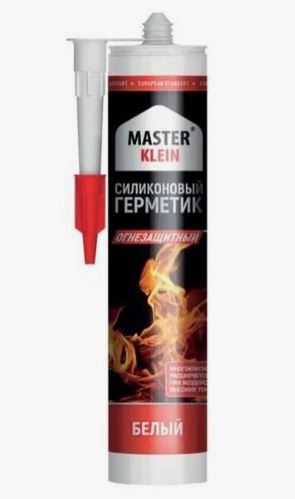 Герметик огнезащитный вспучивающийся белый силиконовый "Master Klein", 280мл