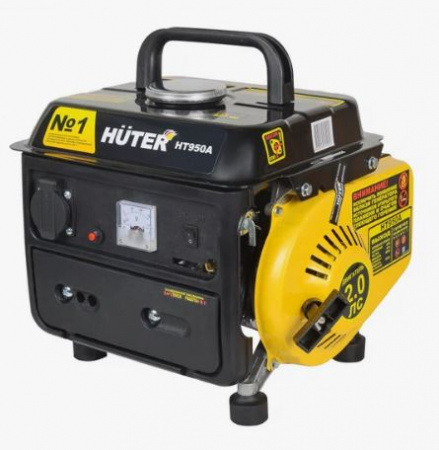 Генератор  HT950A Huter (0.65кВт, 220В, бак 4.2л, 2-х такт, ручной)*