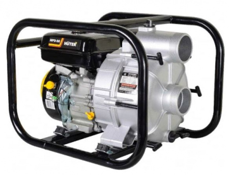 Мотопомпа бенз. Huter MPD-80 (7л.с,4-такт, 900л/мин, выс.30м, глуб.8м, 80/80мм)*
