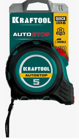 Рулетка KRAFTOOL AutoStop  5мх25мм профессиональная с автостопом*