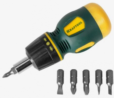Отвертка KRAFTOOL "MINI" с битами, 7 предметов