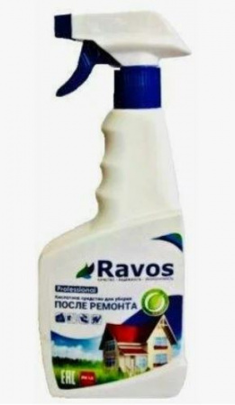 Очиститель кислотный для уборки после ремонта "Ravos"  500 мл