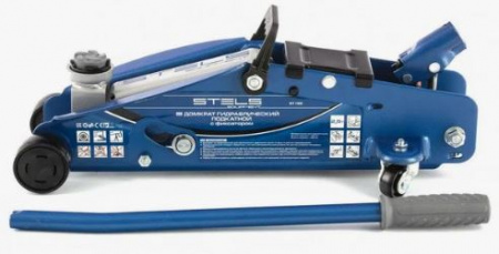 Домкрат подкатной STELS SAFETY PIN (2,5т, 140-385мм, фиксатор, кейс)
